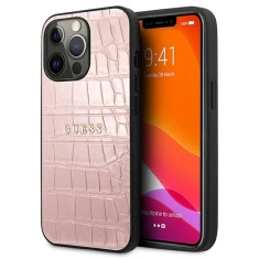 Чохол Guess Croco Strap Collection для iPhone 13 Pro Pink (GUHCP13LPCRBPI)