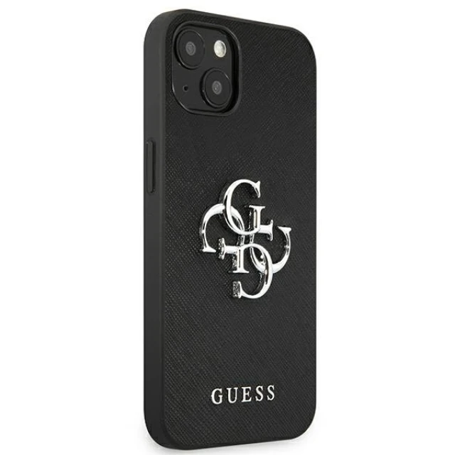 Чехол Guess Saffiano 4G Metal Logo для iPhone 13 mini Black (GUHCP13SSA4GSBK)
