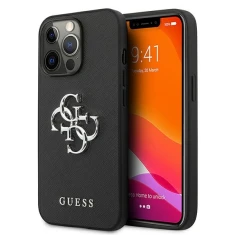 Чохол Guess Saffiano 4G Metal Logo для iPhone 13 Pro Black (GUHCP13LSA4GSBK)
