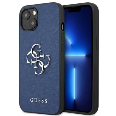 Чохол Guess Saffiano 4G Metal Logo для iPhone 13 mini Blue (GUHCP13SSA4GSBL)