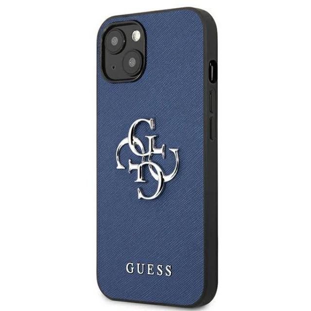 Чохол Guess Saffiano 4G Metal Logo для iPhone 13 mini Blue (GUHCP13SSA4GSBL)