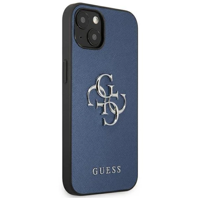 Чохол Guess Saffiano 4G Metal Logo для iPhone 13 mini Blue (GUHCP13SSA4GSBL)