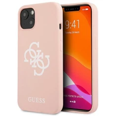Чохол Guess Silicone 4G Logo для iPhone 13 Pink (GUHCP13MLS4GWPI)