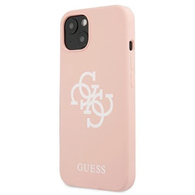 Чохол Guess Silicone 4G Logo для iPhone 13 Pink (GUHCP13MLS4GWPI)