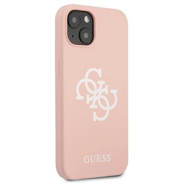 Чохол Guess Silicone 4G Logo для iPhone 13 Pink (GUHCP13MLS4GWPI)