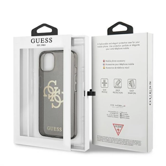 Чохол Guess Glitter 4G Big Logo для iPhone 13 mini Black (GUHCP13SPCUGL4GBK)