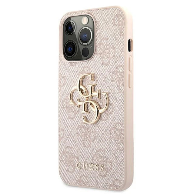 Чохол Guess 4G Big Metal Logo для iPhone 13 Pro Pink (GUHCP13L4GMGPI)