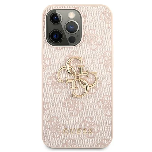 Чохол Guess 4G Big Metal Logo для iPhone 13 Pro Pink (GUHCP13L4GMGPI)