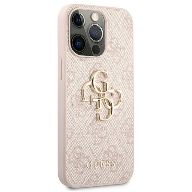 Чохол Guess 4G Big Metal Logo для iPhone 13 Pro Pink (GUHCP13L4GMGPI)