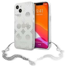 Чехол Guess Peony Chain Collection для iPhone 13 mini Silver (GUHCP13SKSPESI)