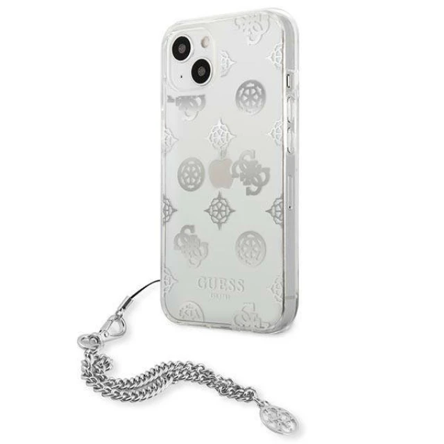 Чохол Guess Peony Chain Collection для iPhone 13 mini Silver (GUHCP13SKSPESI)
