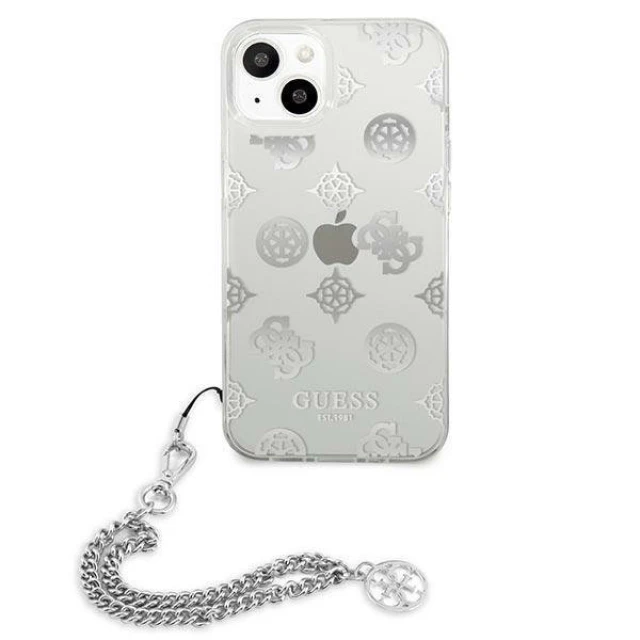 Чохол Guess Peony Chain Collection для iPhone 13 mini Silver (GUHCP13SKSPESI)