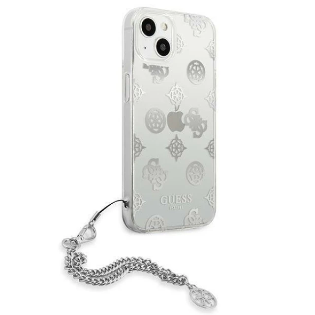 Чохол Guess Peony Chain Collection для iPhone 13 mini Silver (GUHCP13SKSPESI)