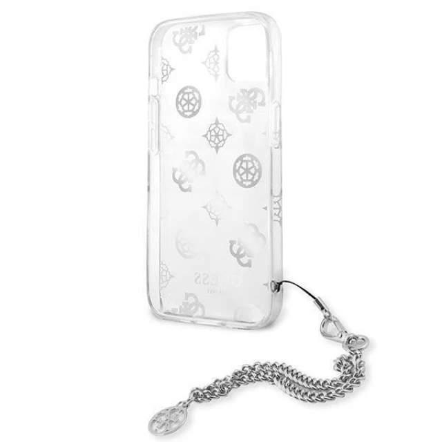 Чохол Guess Peony Chain Collection для iPhone 13 mini Silver (GUHCP13SKSPESI)
