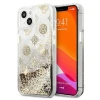 Чохол Guess Peony Liquid Glitter для iPhone 13 mini Gold (GUHCP13SLGPEGO)