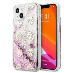 Чохол Guess Peony Liquid Glitter для iPhone 13 mini Pink (GUHCP13SLGPEPI)