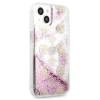 Чехол Guess Peony Liquid Glitter для iPhone 13 mini Pink (GUHCP13SLGPEPI)