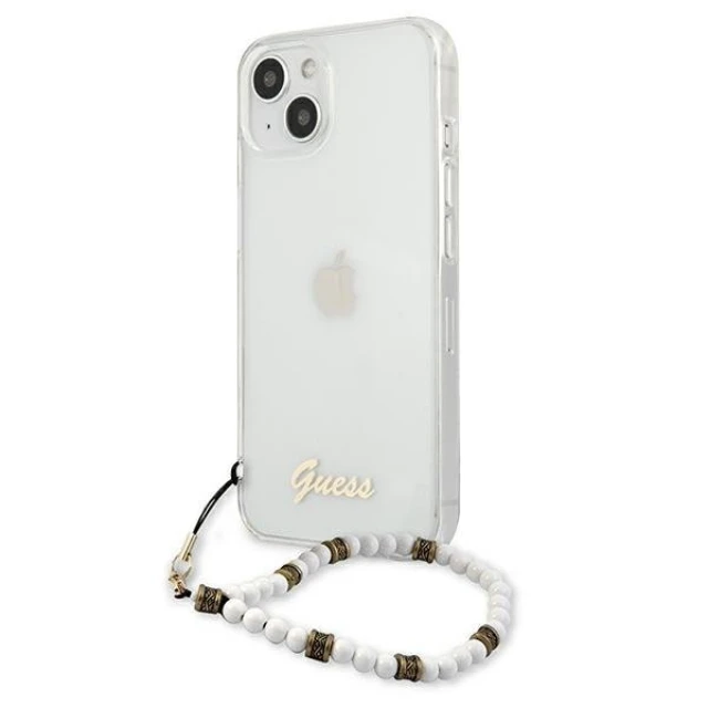 Чохол Guess White Pearl для iPhone 13 Transparent (GUHCP13MKPSWH)