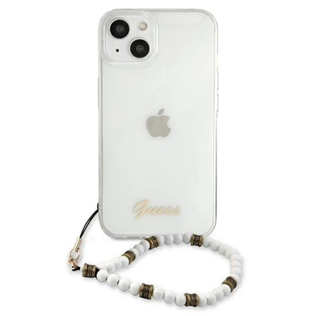 Чохол Guess White Pearl для iPhone 13 Transparent (GUHCP13MKPSWH)