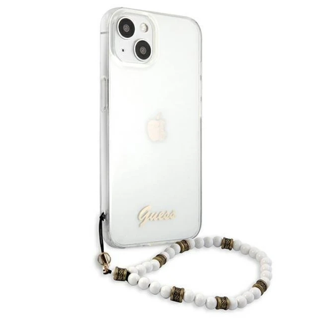 Чохол Guess White Pearl для iPhone 13 Transparent (GUHCP13MKPSWH)