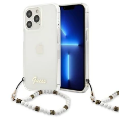 Чохол Guess White Pearl для iPhone 13 Pro Transparent (GUHCP13LKPSWH)