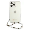 Чохол Guess White Pearl для iPhone 13 Pro Transparent (GUHCP13LKPSWH)