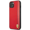 Чохол Ferrari для iPhone 13 mini On Track Carbon Stripe Red (FESAXHCP13SRE)