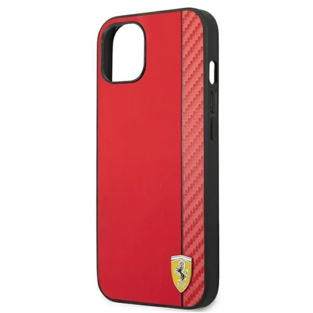 Чохол Ferrari для iPhone 13 mini On Track Carbon Stripe Red (FESAXHCP13SRE)