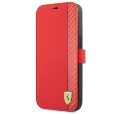 Чохол-книжка Ferrari для iPhone 13 mini On Track Carbon Stripe Red (FESAXFLBKP13SRE)
