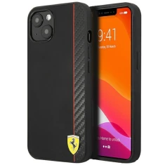 Чохол Ferrari для iPhone 13 mini On Track Carbon Stripe Black (FESAXHCP13SBK)