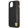 Чехол Ferrari для iPhone 13 mini On Track Carbon Stripe Black (FESAXHCP13SBK)