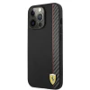 Чохол Ferrari для iPhone 13 | 13 Pro On Track Carbon Stripe Black (FESAXHCP13LBK)