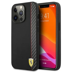 Чохол Ferrari для iPhone 13 Pro Max On Track Carbon Stripe Black (FESAXHCP13XBK)