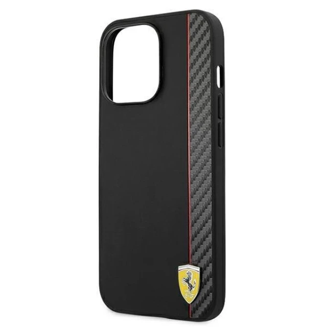 Чохол Ferrari для iPhone 13 Pro Max On Track Carbon Stripe Black (FESAXHCP13XBK)