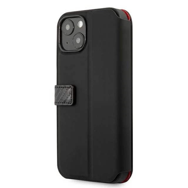 Чохол-книжка Ferrari для iPhone 13 mini On Track Carbon Stripe Black (FESAXFLBKP13SBK)