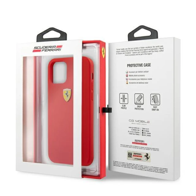 Чохол Ferrari для iPhone 13 mini Silicone Red (FESSIHCP13SRE)