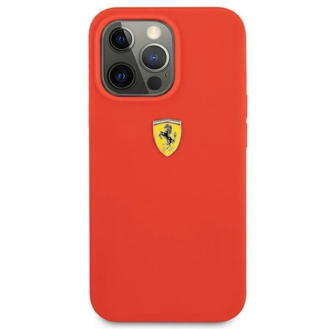 Чохол Ferrari для iPhone 13 Pro Max Silicone Red (FESSIHCP13XRE)
