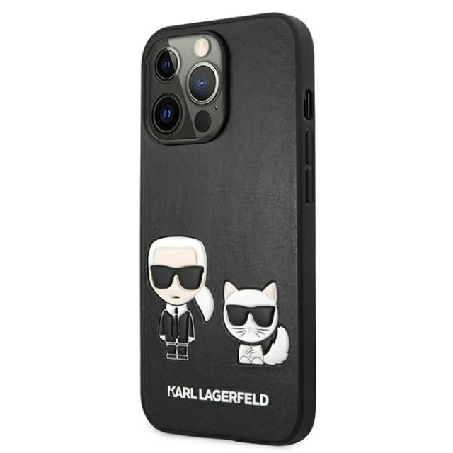 Чохол Karl Lagerfeld Ikonik Karl & Choupette для iPhone 13 | 13 Pro Black (KLHCP13LPCUSKCBK)