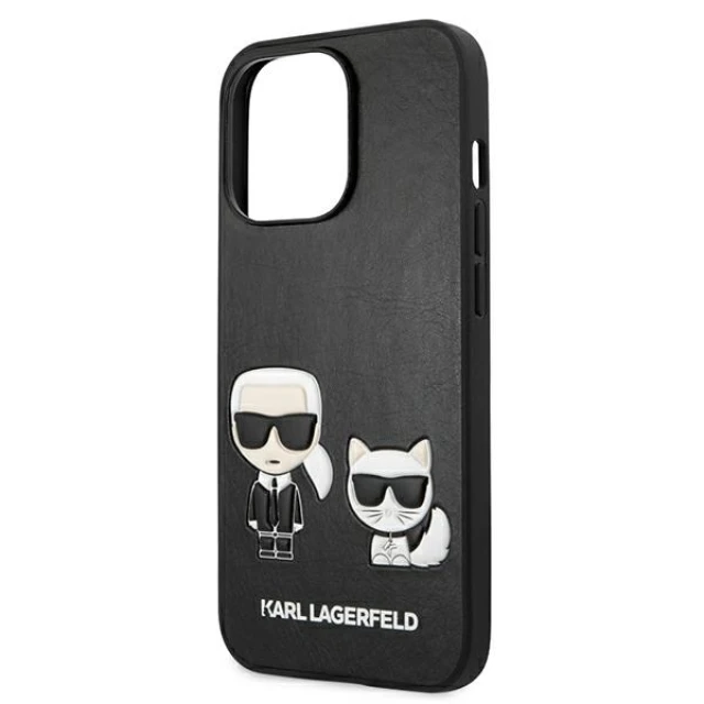 Чохол Karl Lagerfeld Ikonik Karl & Choupette для iPhone 13 | 13 Pro Black (KLHCP13LPCUSKCBK)