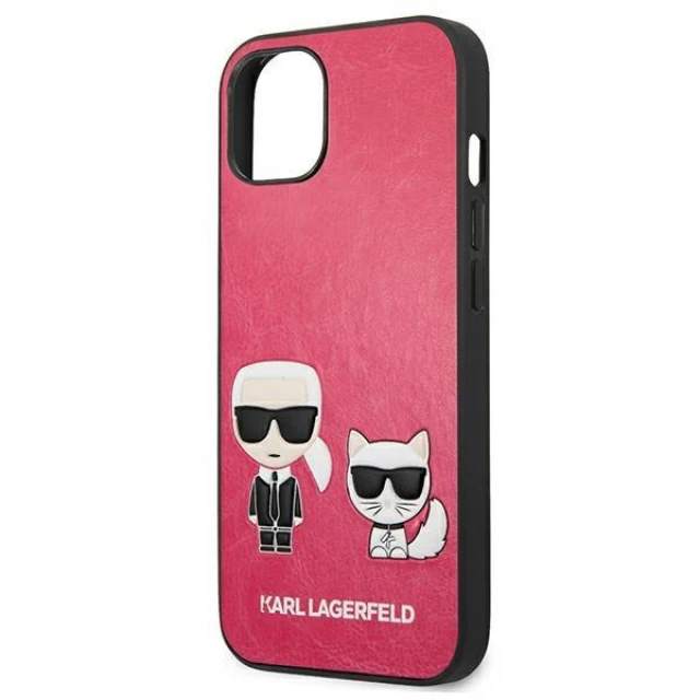 Чохол Karl Lagerfeld Iconic Karl and Choupette для iPhone 13 mini Pink (KLHCP13SPCUSKCP)