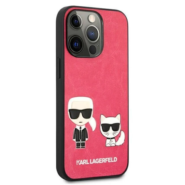 Чохол Karl Lagerfeld Iconic Karl and Choupette для iPhone 13 Pro Pink (KLHCP13LPCUSKCP)
