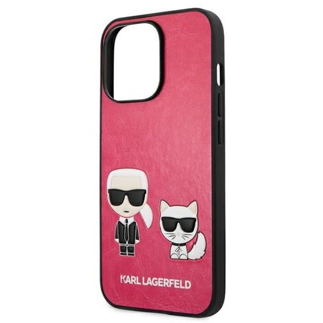 Чохол Karl Lagerfeld Iconic Karl and Choupette для iPhone 13 Pro Pink (KLHCP13LPCUSKCP)
