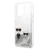 Чохол Karl Lagerfeld Liquid Glitter Karl & Choupette для iPhone 13 | 13 Pro Silver (KLHCP13LGKCS)
