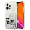Чохол Karl Lagerfeld Liquid Glitter Karl & Choupette для iPhone 13 Pro Max Silver (KLHCP13XGKCS)