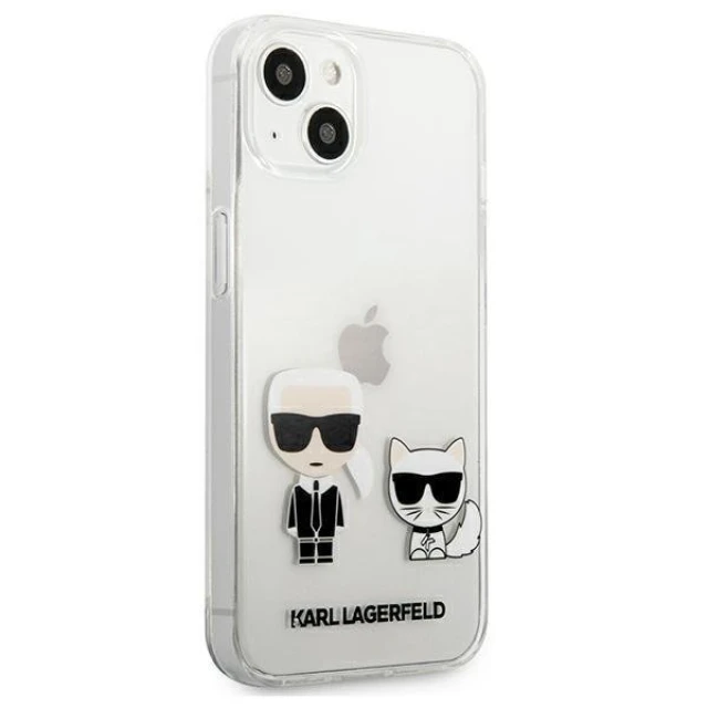 Чохол Karl Lagerfeld Karl and Choupette для iPhone 13 mini Transparent (KLHCP13SCKTR)