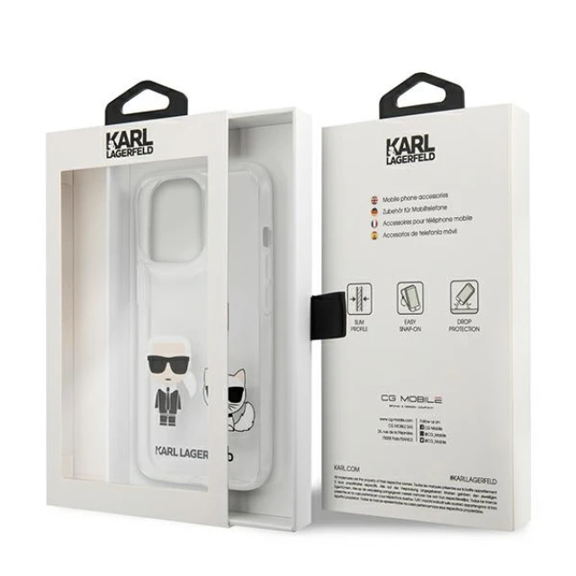 Чохол Karl Lagerfeld Karl & Choupette для iPhone 13 Pro Max Transparent (KLHCP13XCKTR)