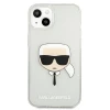 Чохол Karl Lagerfeld Glitter Karl's Head для iPhone 13 mini Silver (KLHCP13SKHTUGLS)