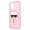 Чохол Karl Lagerfeld Glitter Karl's Head для iPhone 13 mini Pink (KLHCP13SKHTUGLP)