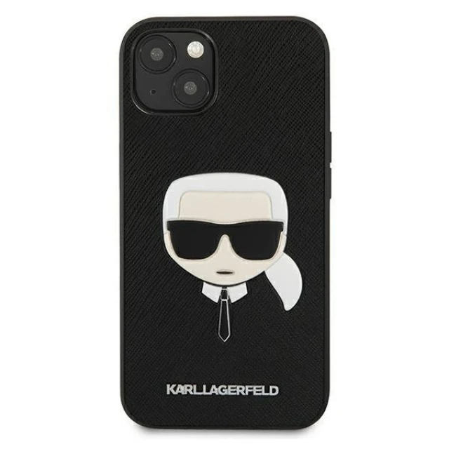 Чохол Karl Lagerfeld Saffiano Iconic Karl's Head для iPhone 13 mini Black (KLHCP13SSAKHBK)
