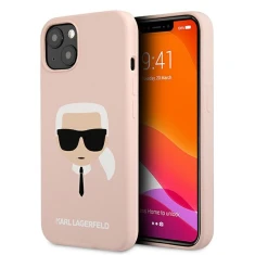 Чохол Karl Lagerfeld Silicone Karl`s Head для iPhone 13 Light Pink (KLHCP13MSLKHLP)